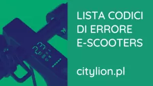 Scheda dei codici di errore degli scooter elettrici