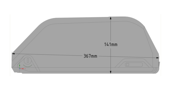 Shark Polly DP9 battery case for 91 cells (13S7P) – 24.5Ah e-bike housing dimensions